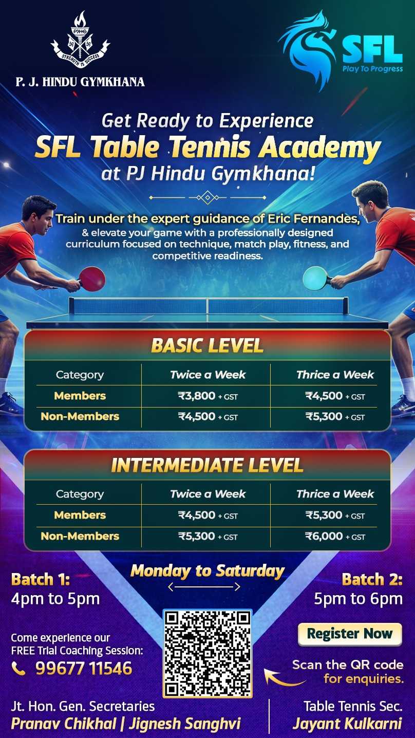 SFL Table Tennis Academy